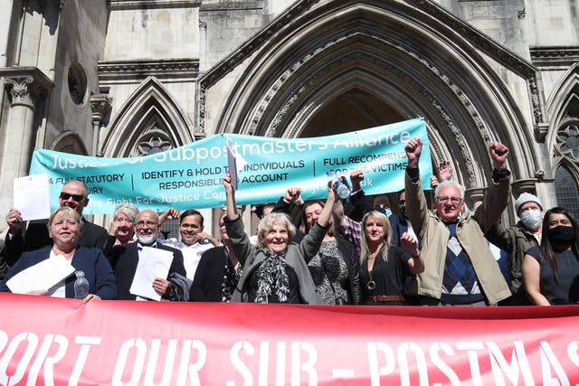 <p>Sub-postmasters celebrate the high court ruling in 2019 which led to 39 having their convictions quashed </p>