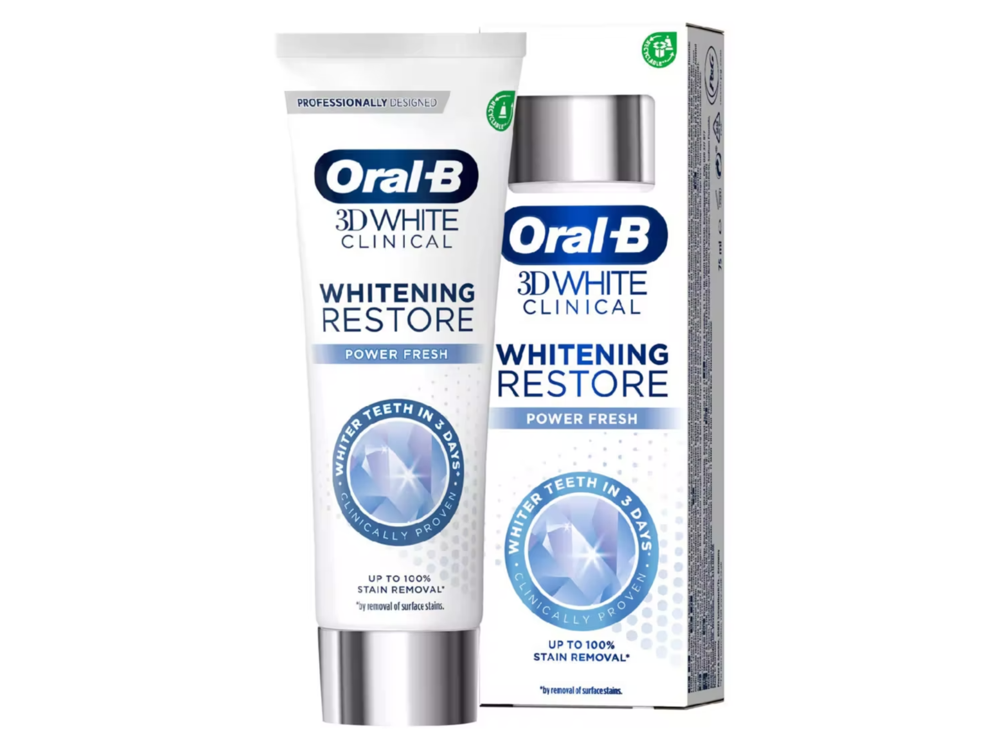 Oral-B 3d white clinical whitening restore power fresh toothpaste indybest 
