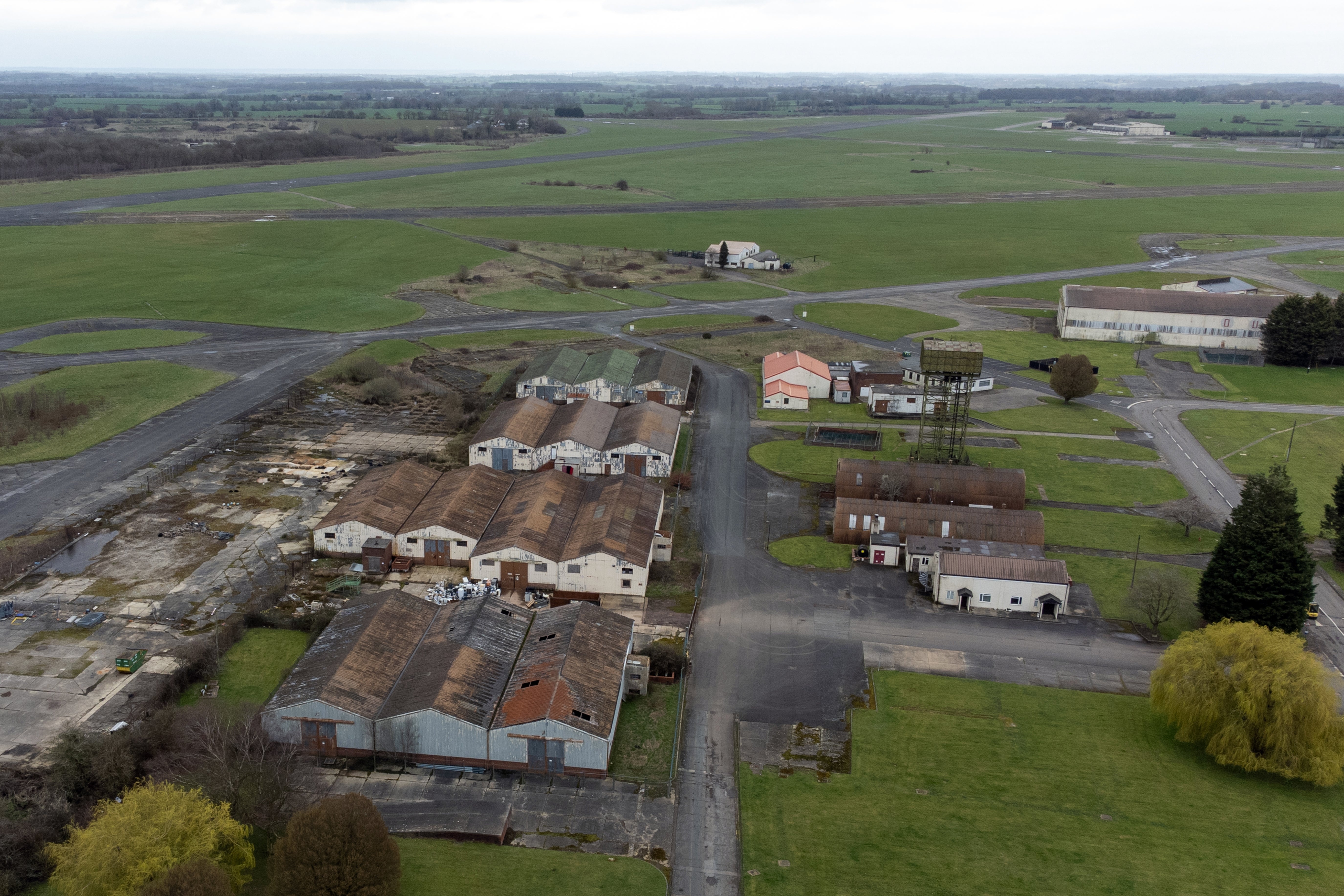 An aerial view of RAF Wethersfield in Essex