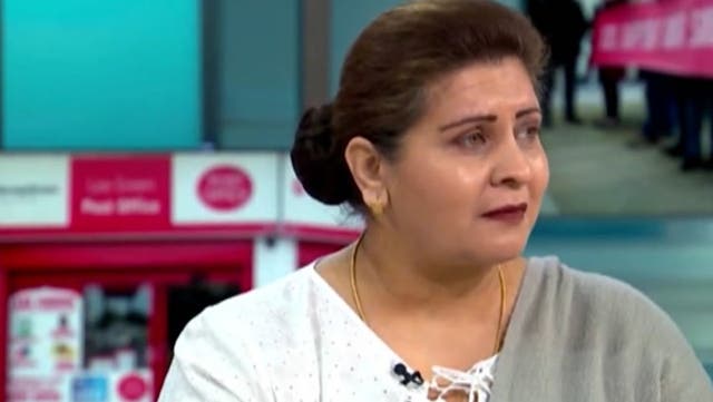 <p>Post Office scandal victim cries during TV interview as she relives mental health breakdown.</p>