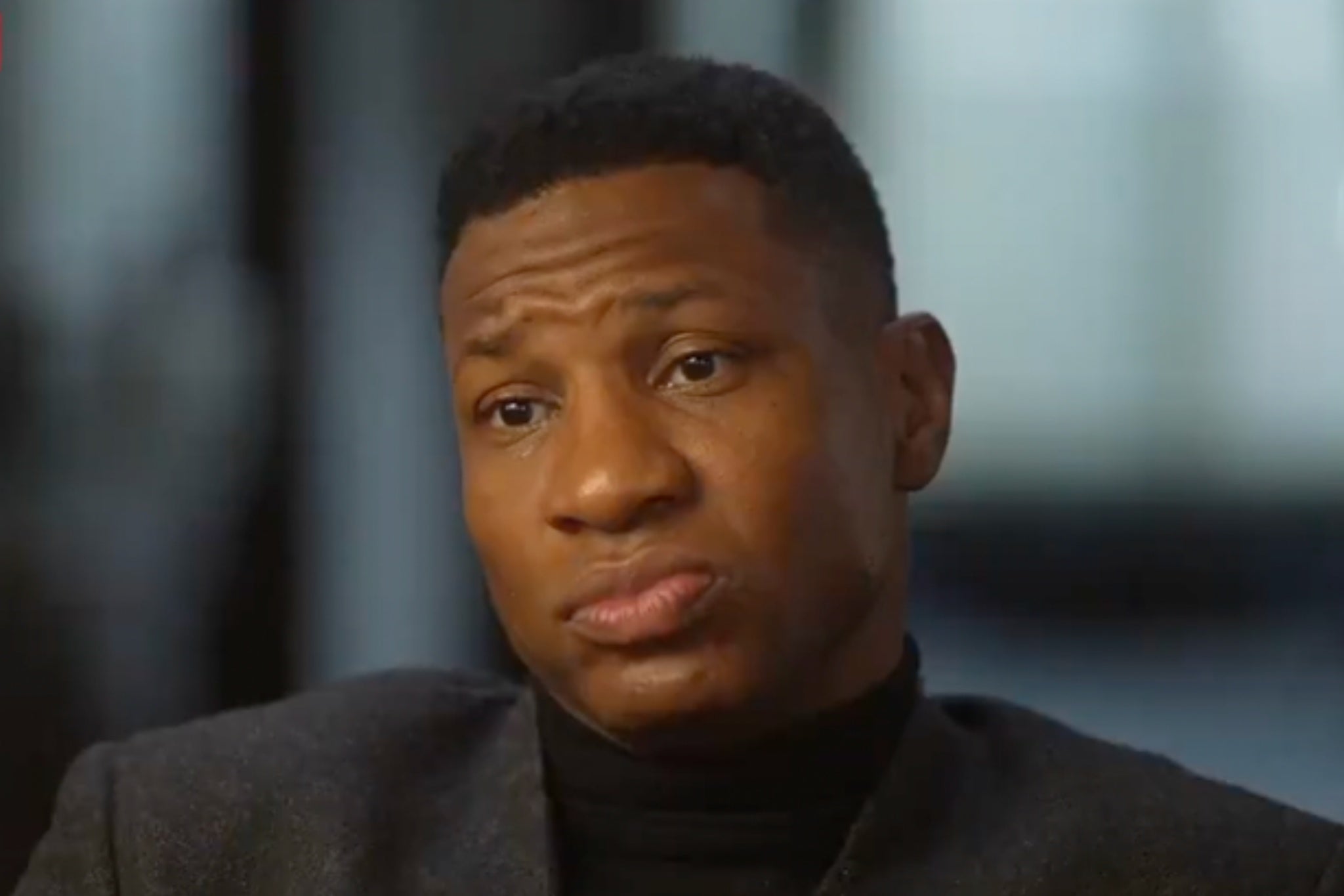 <p>Jonathan Majors had been due to face sentencing on Tuesday </p>