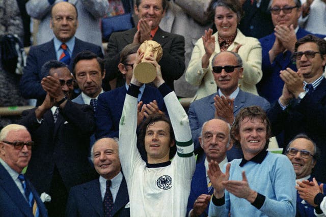 <p>Franz Beckenbauer captained West Germany to World Cup glory in 1974</p>
