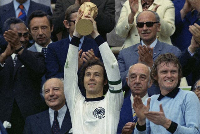 Franz Beckenbauer won the World Cup as a player in 1974 and again as manager in 1990 (AP Photo)