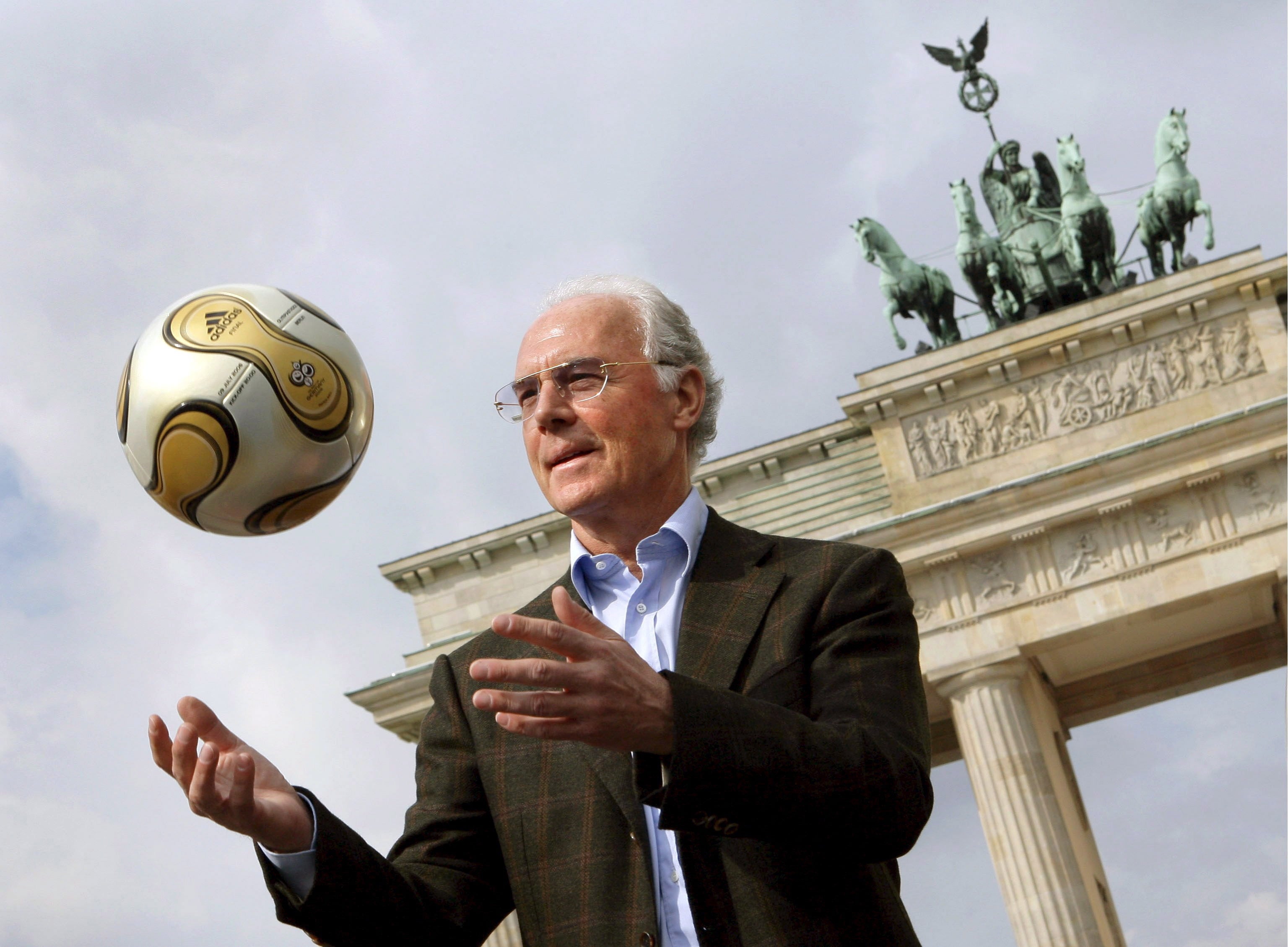 Beckenbauer in Berlin, ahead of the 2006 Fifa World Cup in Germany