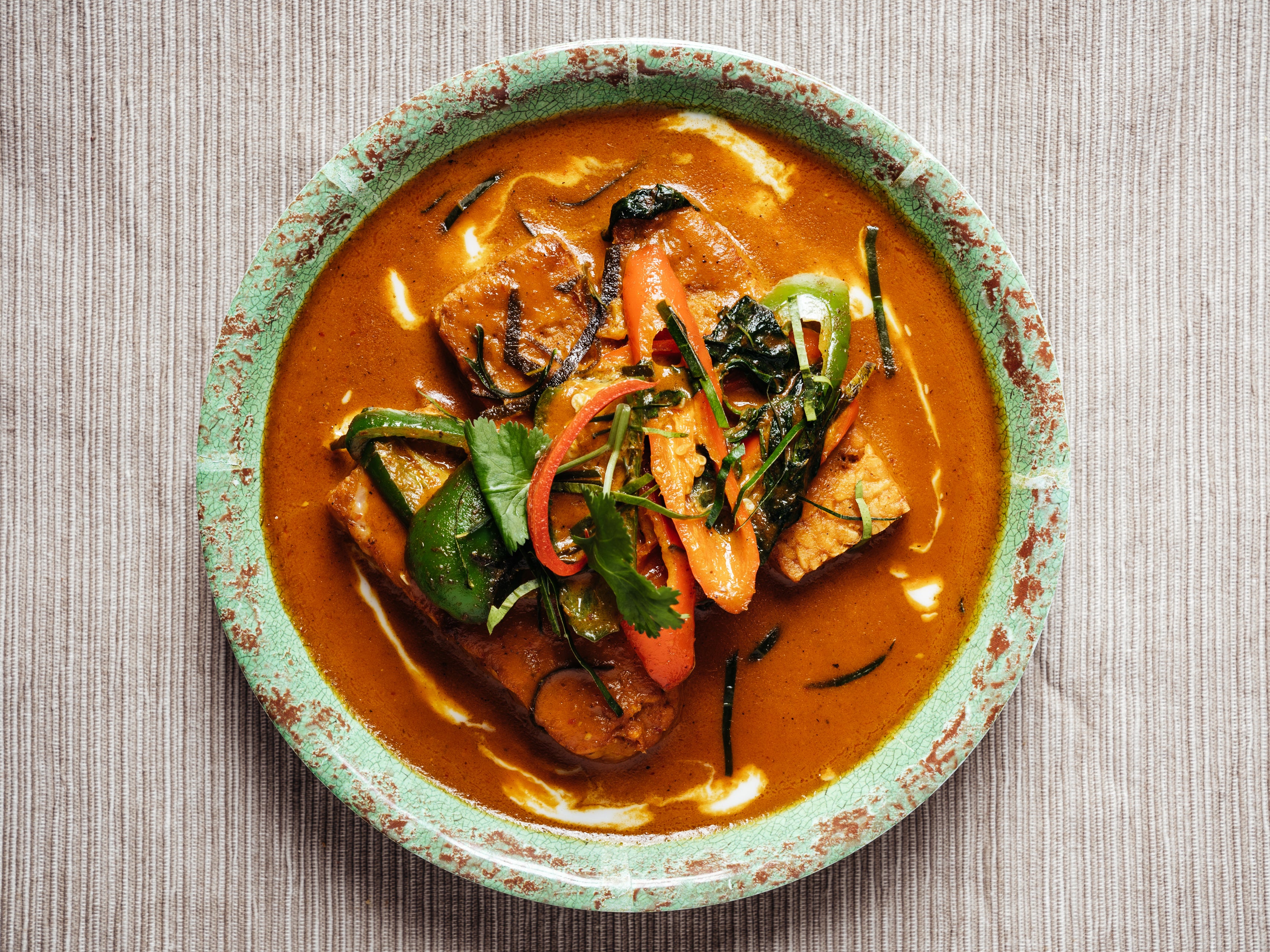 Chu chi curry is typically made with seafood