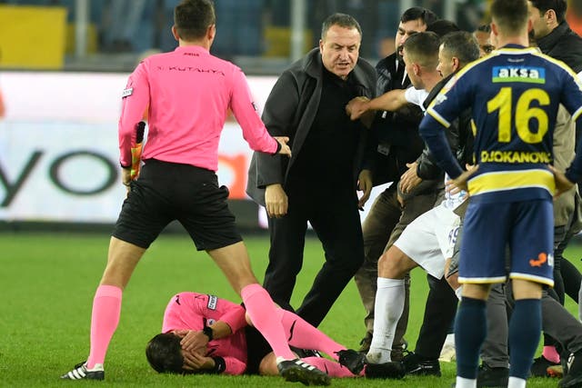 Turkey Referee Attack
