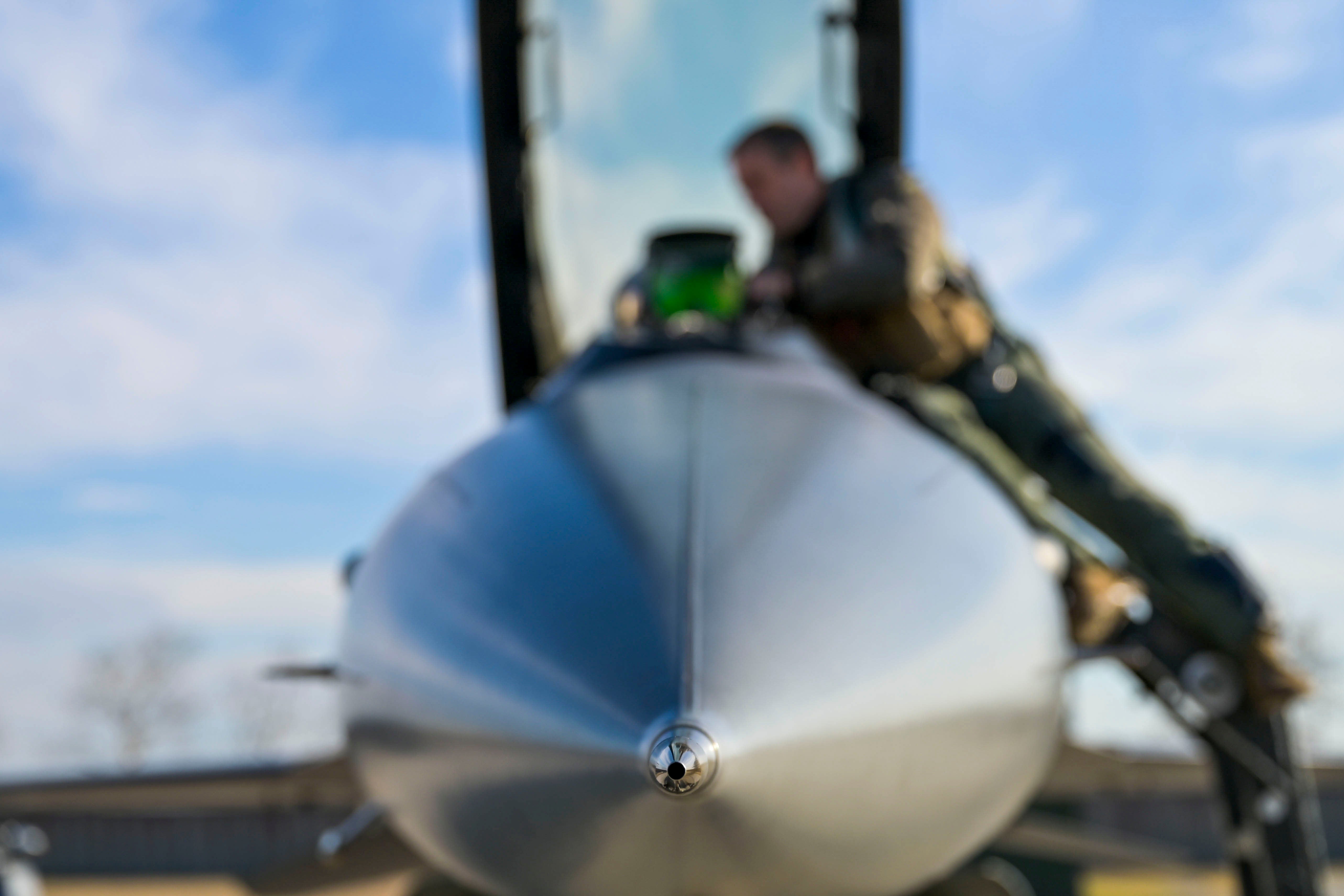 In this photo provided by the US Embassy in Bosnia and Herzegovina, a crew prepare an US Air Force F-16 Fighting Falcon