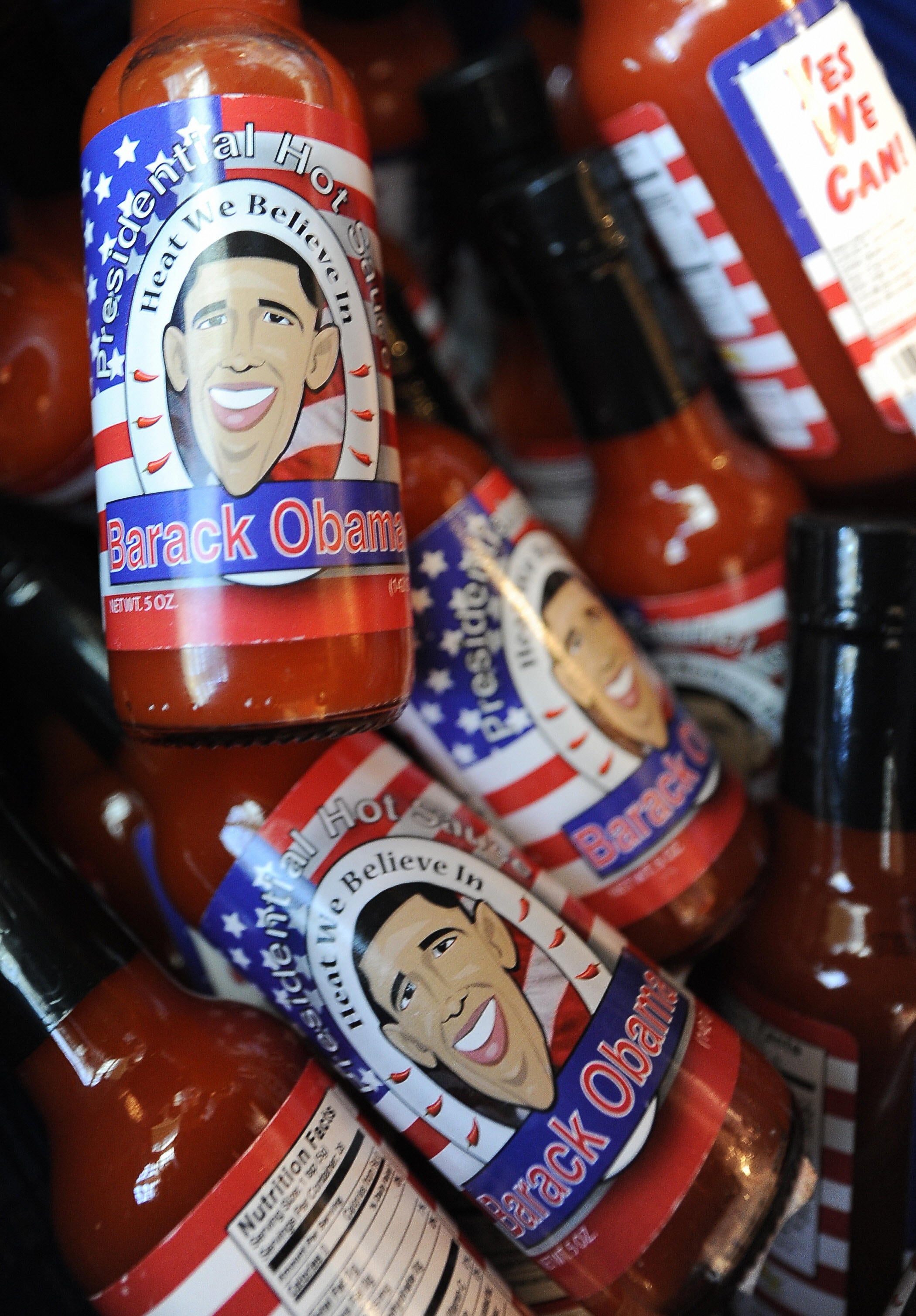 Spectacle: novelty Barack Obama hot sauce, pictured in 2009