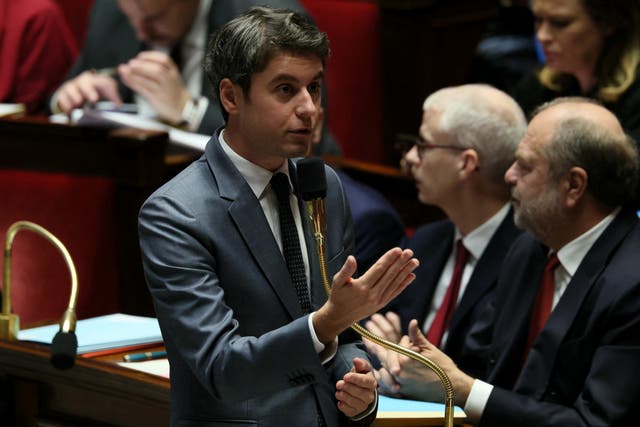 <p>Gabriel Attal in the French parliament</p>