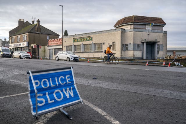 Marc Webley was shot outside the Anchor Inn in Granton, Edinburgh (Jane Barlow/PA)