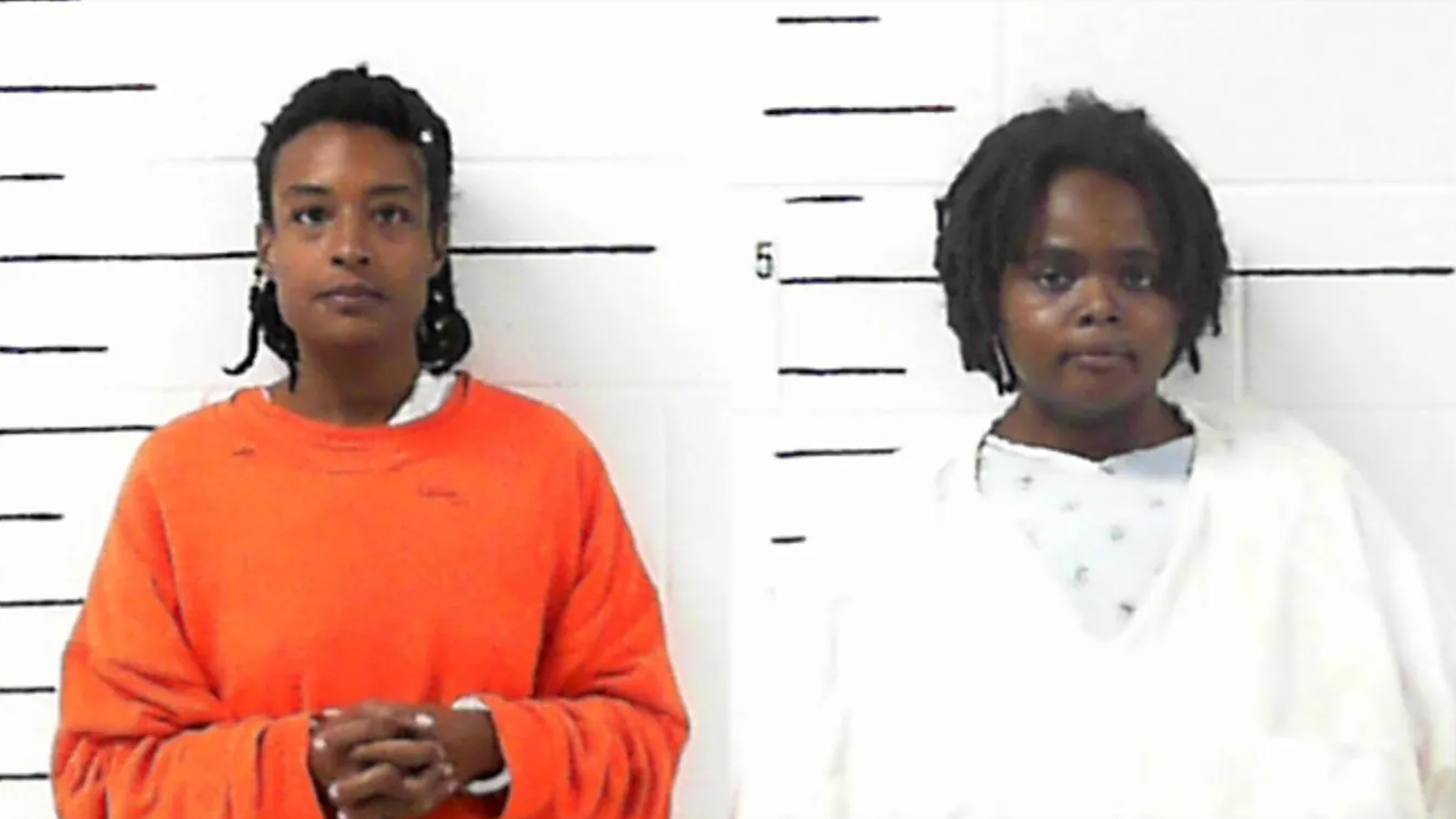 Krystal Pinkins, left, and Yasmine Hider, right, were sentenced last month for killing Adam Sinjee