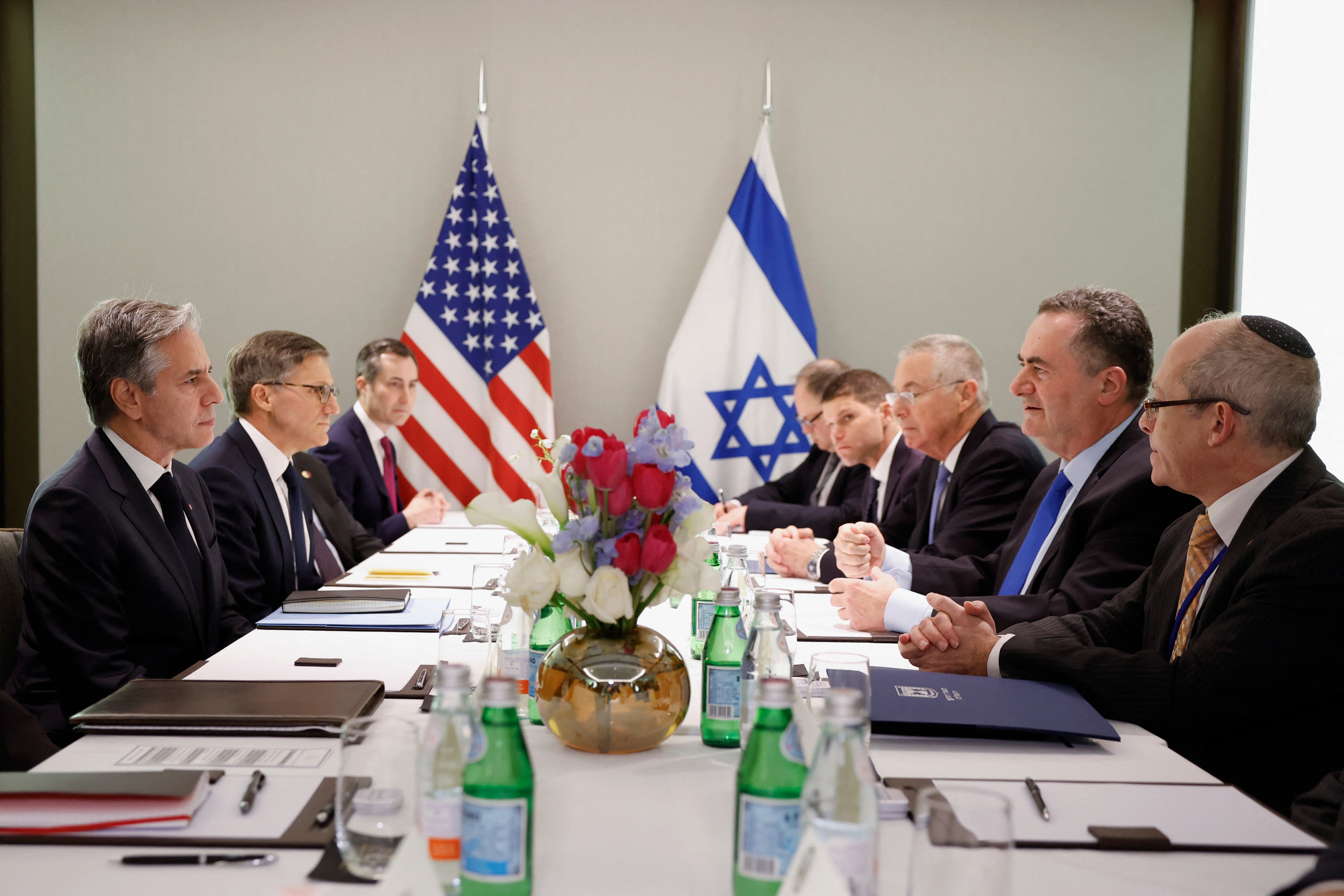 US secretary of state Antony Blinken meets with Israel’s foreign minister Israel Katz