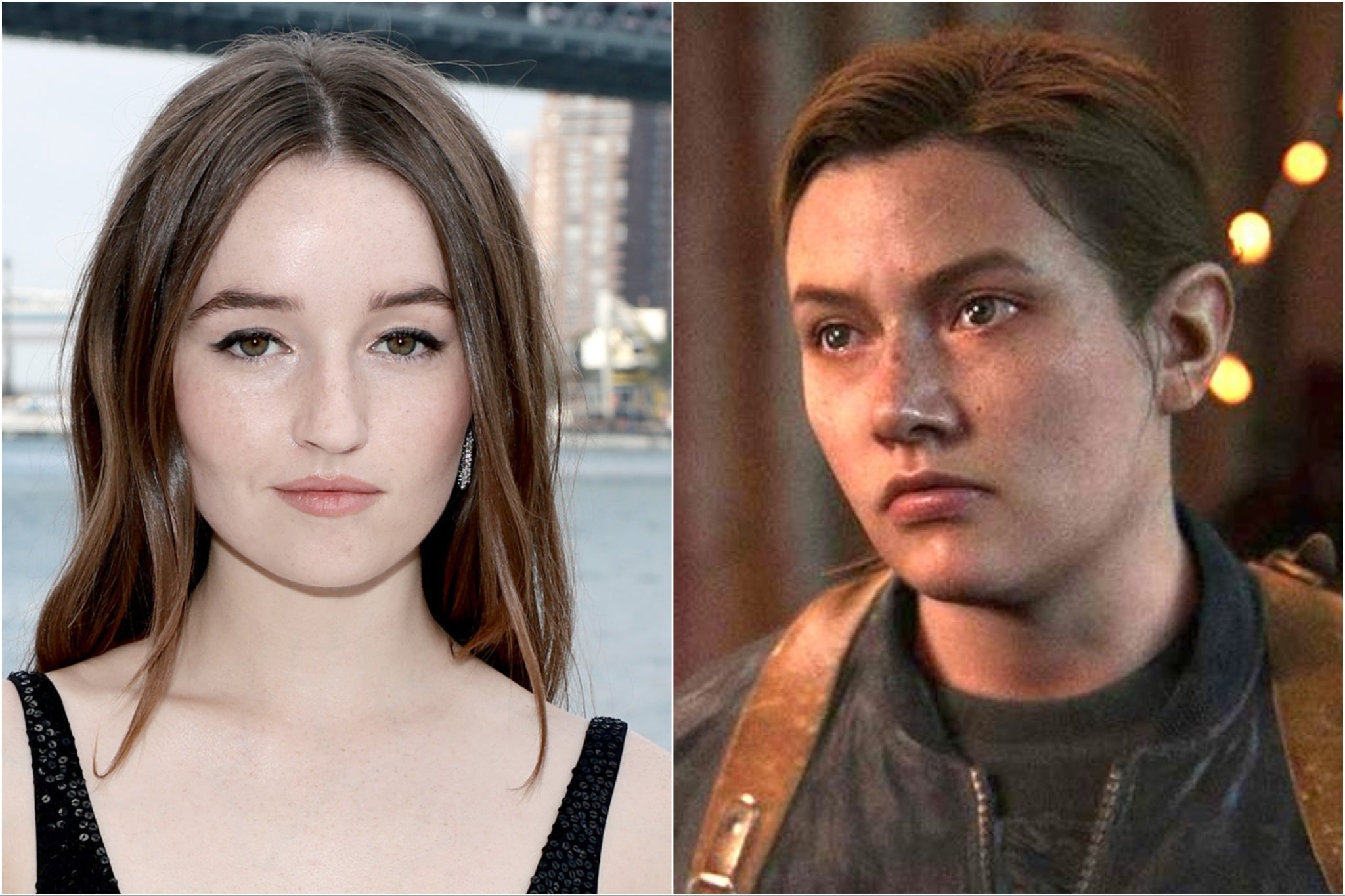Kaitlyn Dever (left) and Abby in ‘The Last of Us Part II’