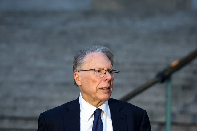 <p>Wayne LaPierre, former CEO of the National Rifle Association, exits New York State Supreme Court Building in New York City on 8 January 2024</p>
