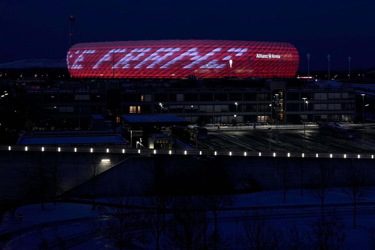 Bayern Munich light up Allianz Arena in honour of Franz Beckenbauer ...