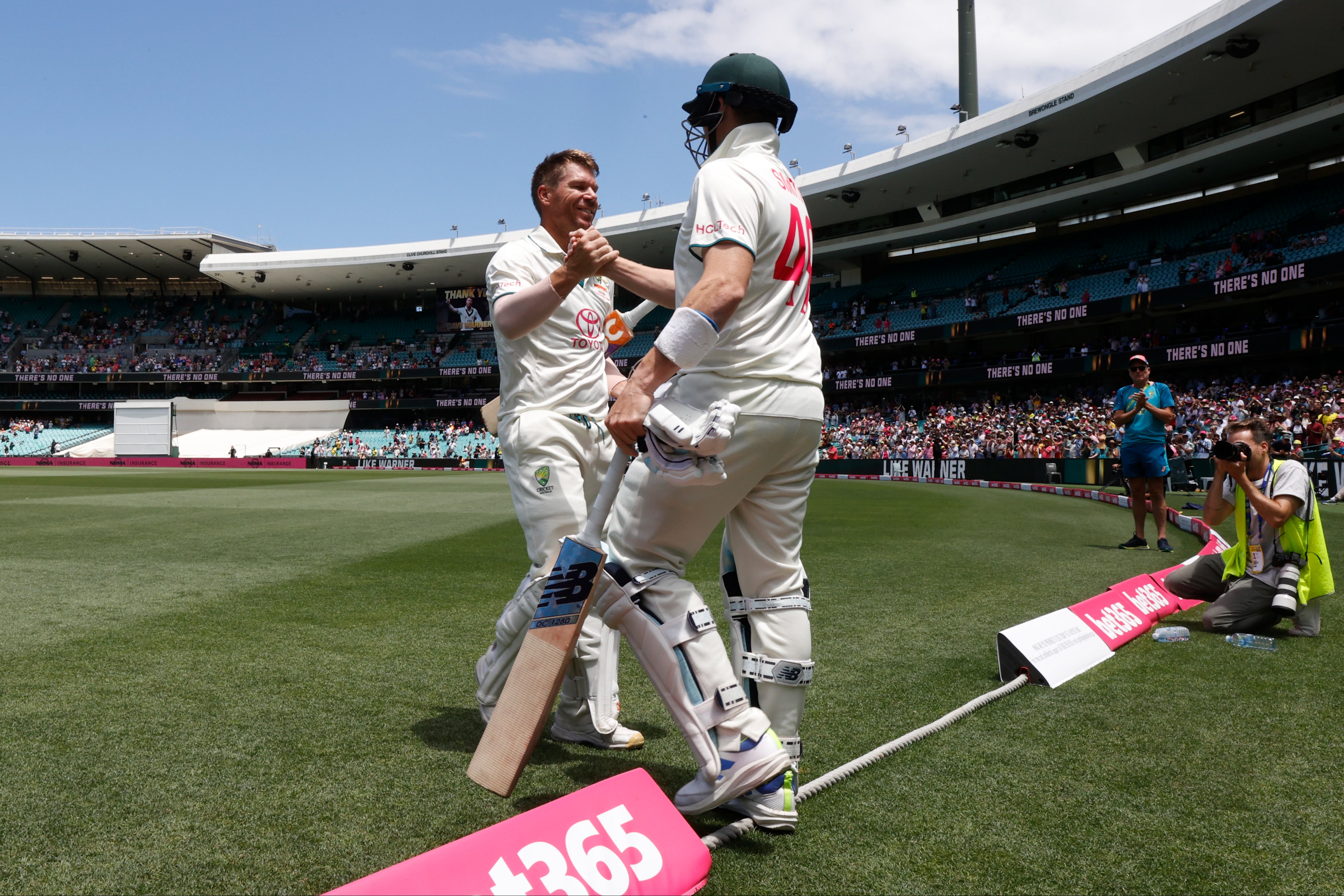 Steve Smith (right) will replace David Warner at the top of the order