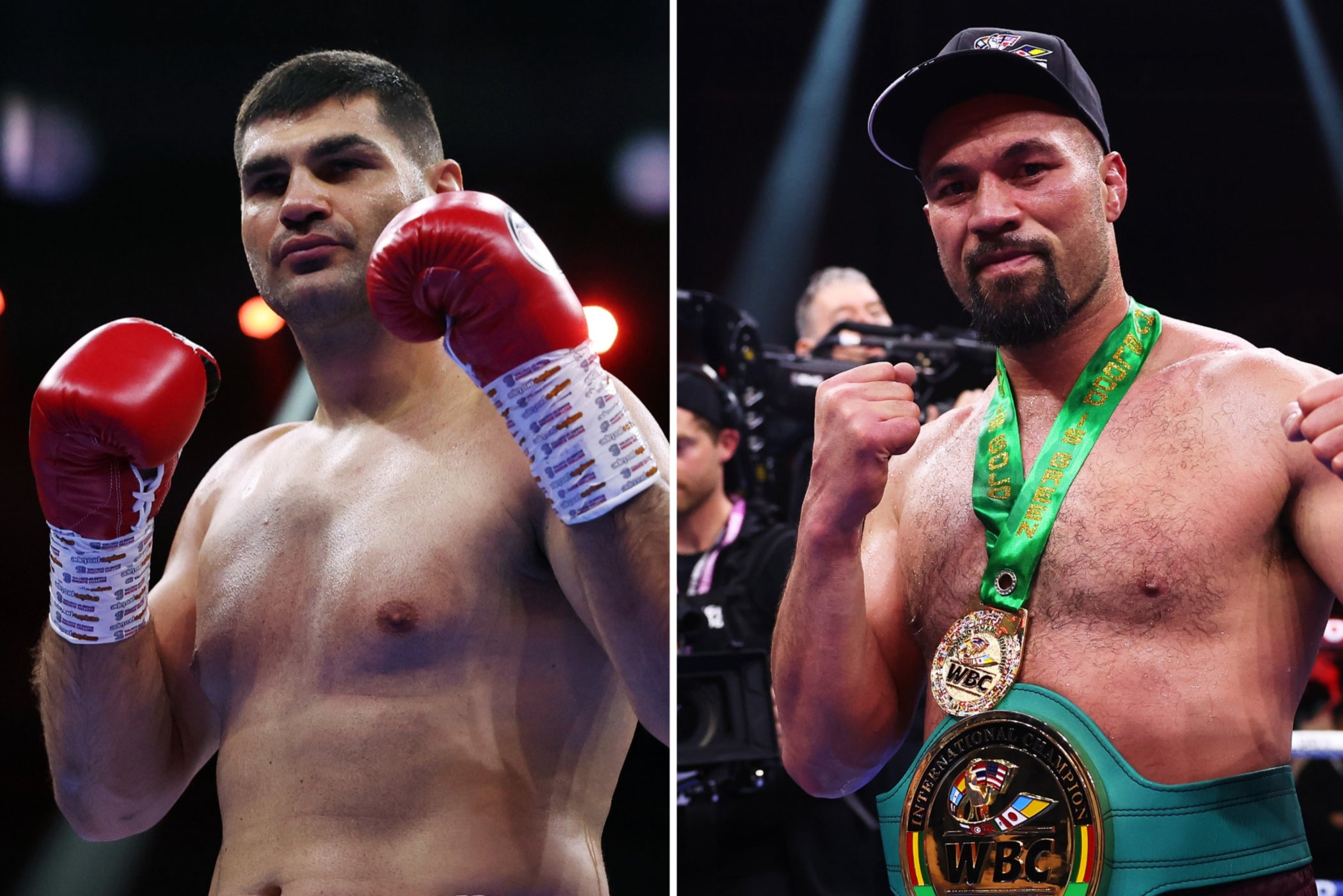 Filip Hrgovic (left) and Joseph Parker could meet in Riyadh in March