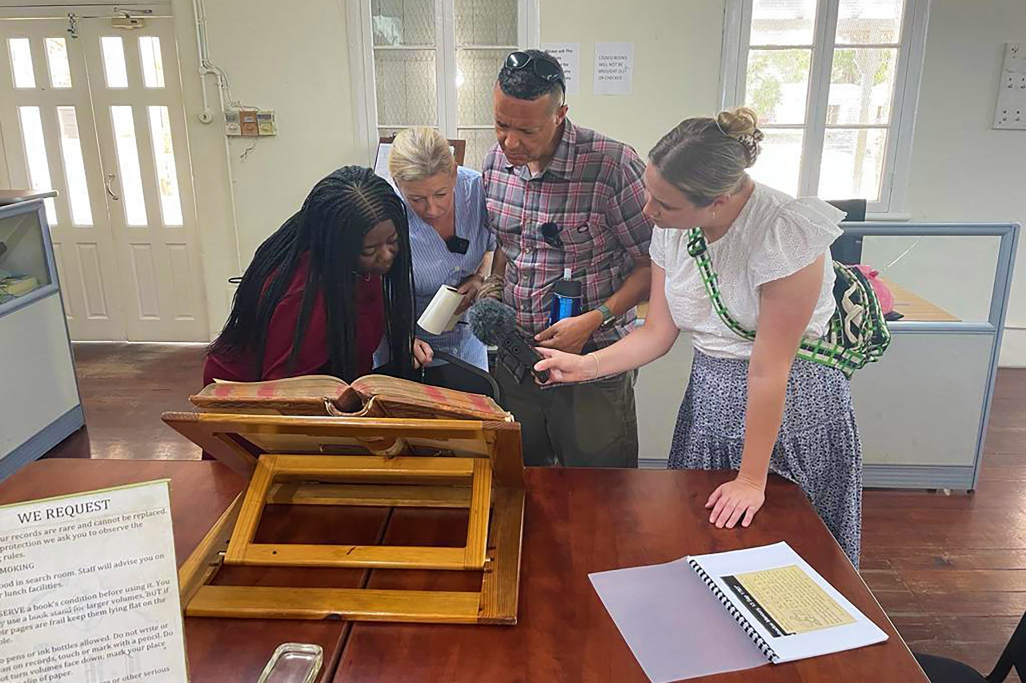 Digging into history: Laura Trevelyan and Clive Lewis during their trip to Grenada