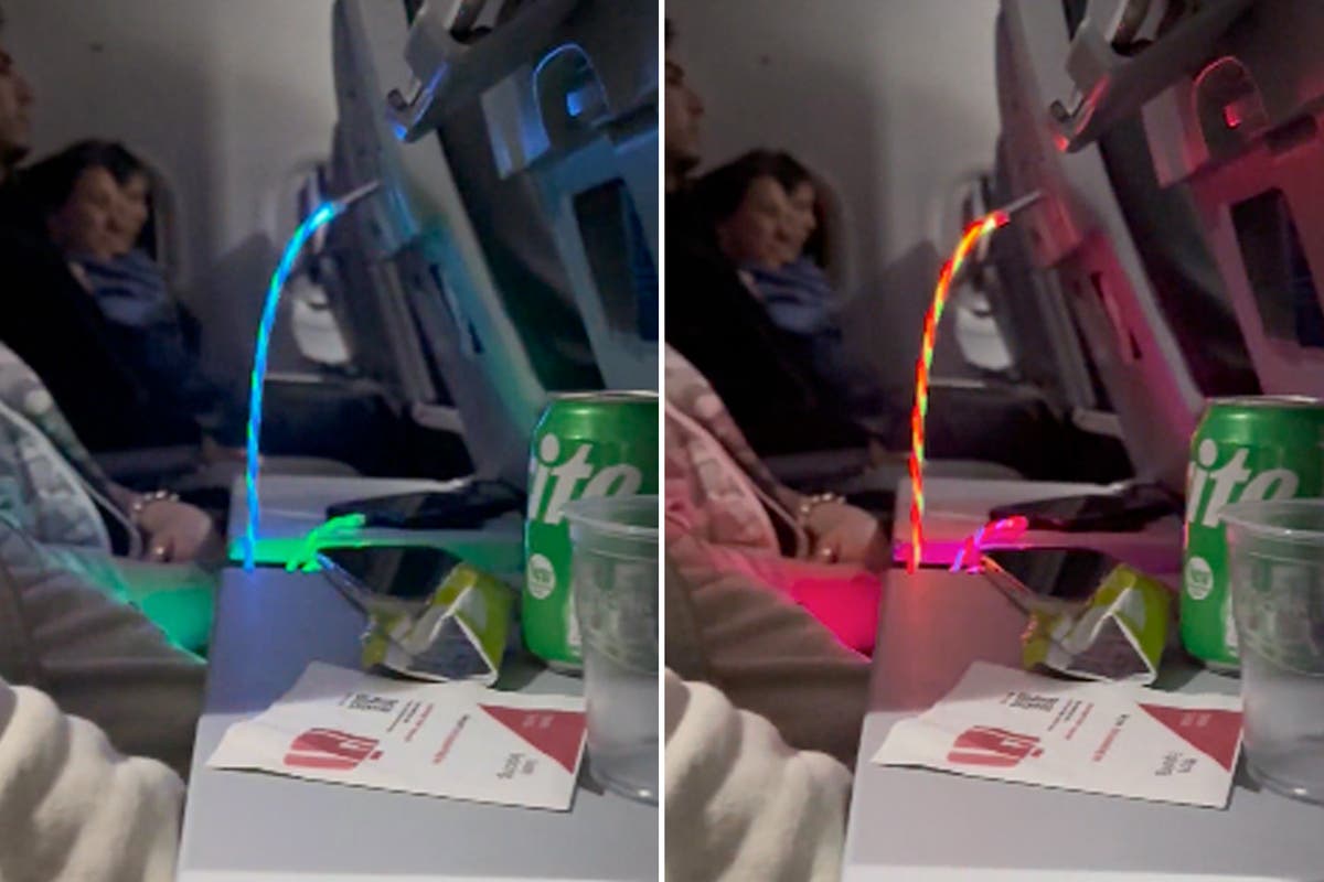 Plane passenger furious after woman uses flashing charger on night flight