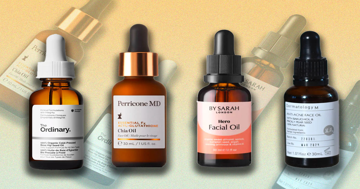 Rose Oil for Face, Anti-Wrinkle Facial Oil Serum for Dry Skin