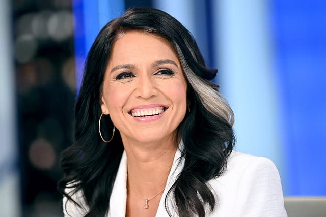 <p>Tulsi Gabbard attends a live taping of Hannity at Fox News Channel Studios in September 2023</p>
