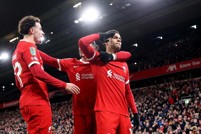 <p>Cody Gakpo scored the winner as Liverpool came from behind to beat Fulham </p>