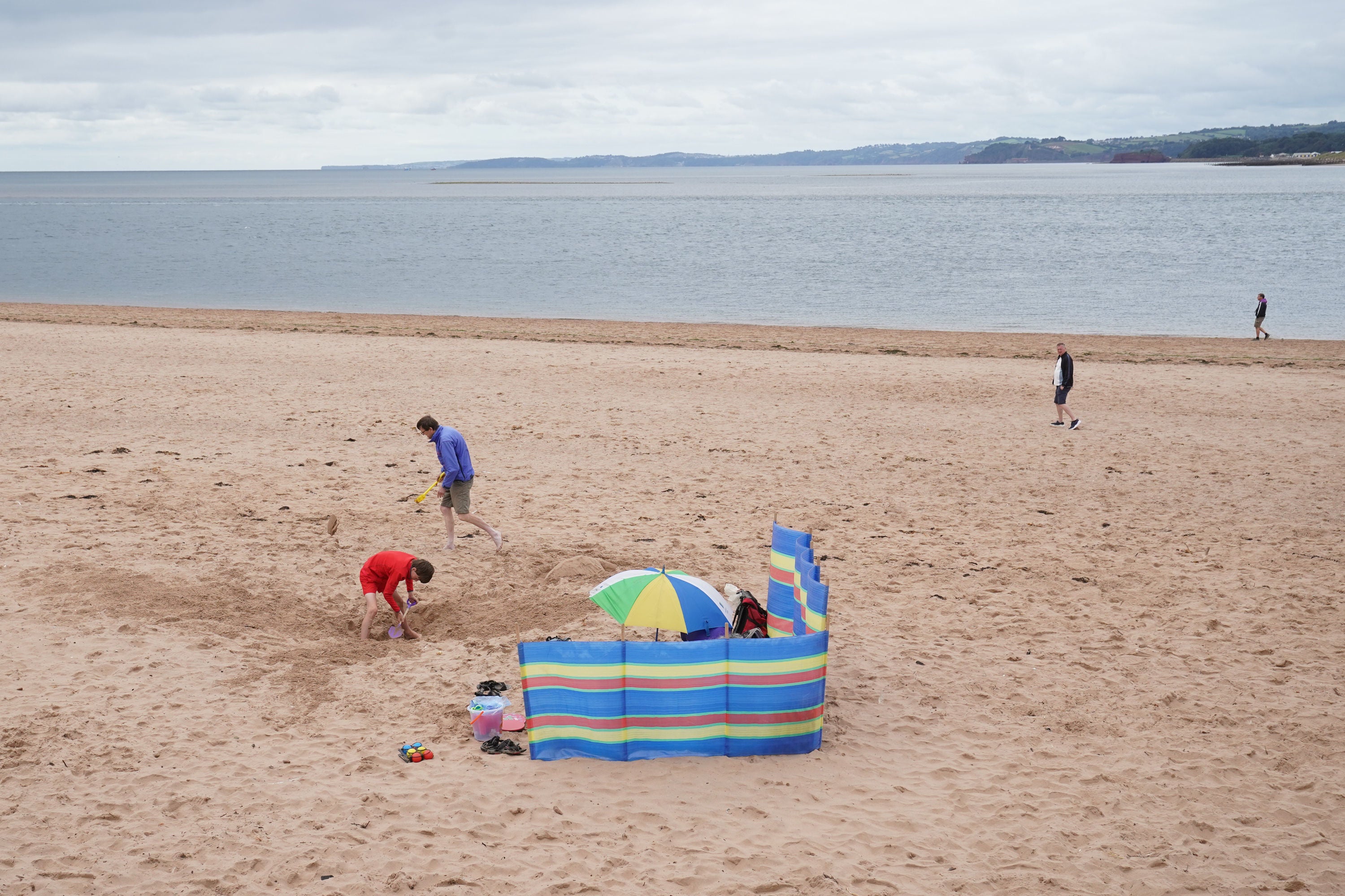 Swimmers were told to stay out od the sea at Exmouth beach