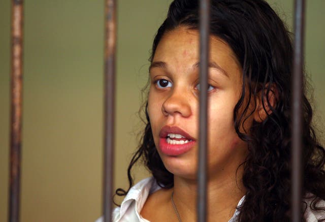 <p>Heather Mack inside an Indonesian prison in 2015 </p>