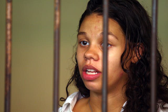 <p>Heather Mack inside an Indonesian prison in 2015 </p>