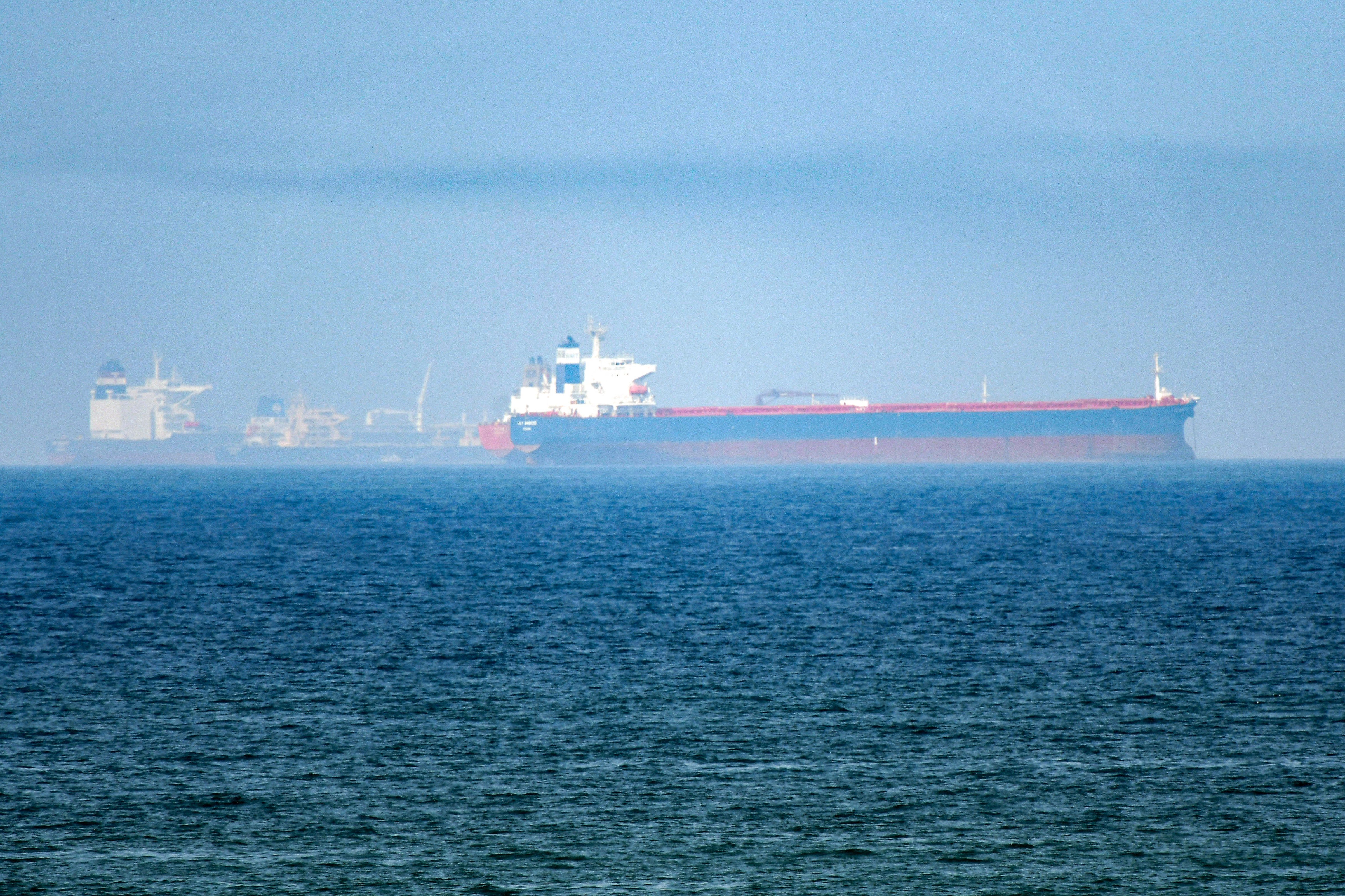 Tanker ships in the Gulf of Oman