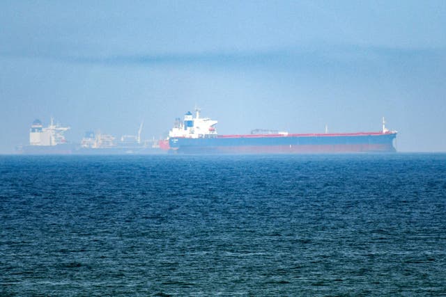 <p>Tanker ships in the Gulf of Oman</p>