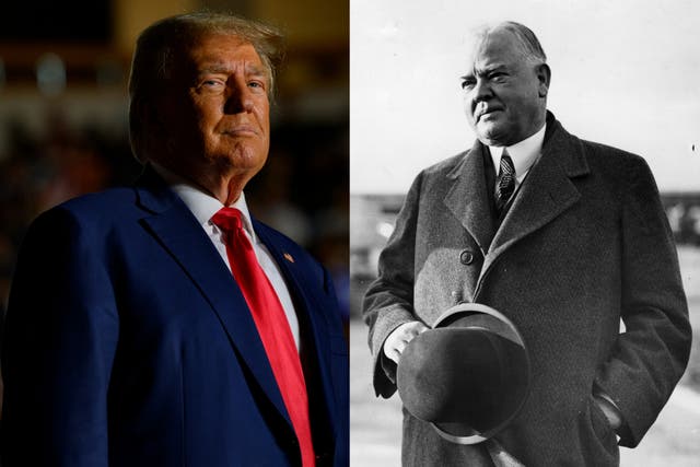 <p>Composite of Donald Trump and Herbert Hoover</p>
