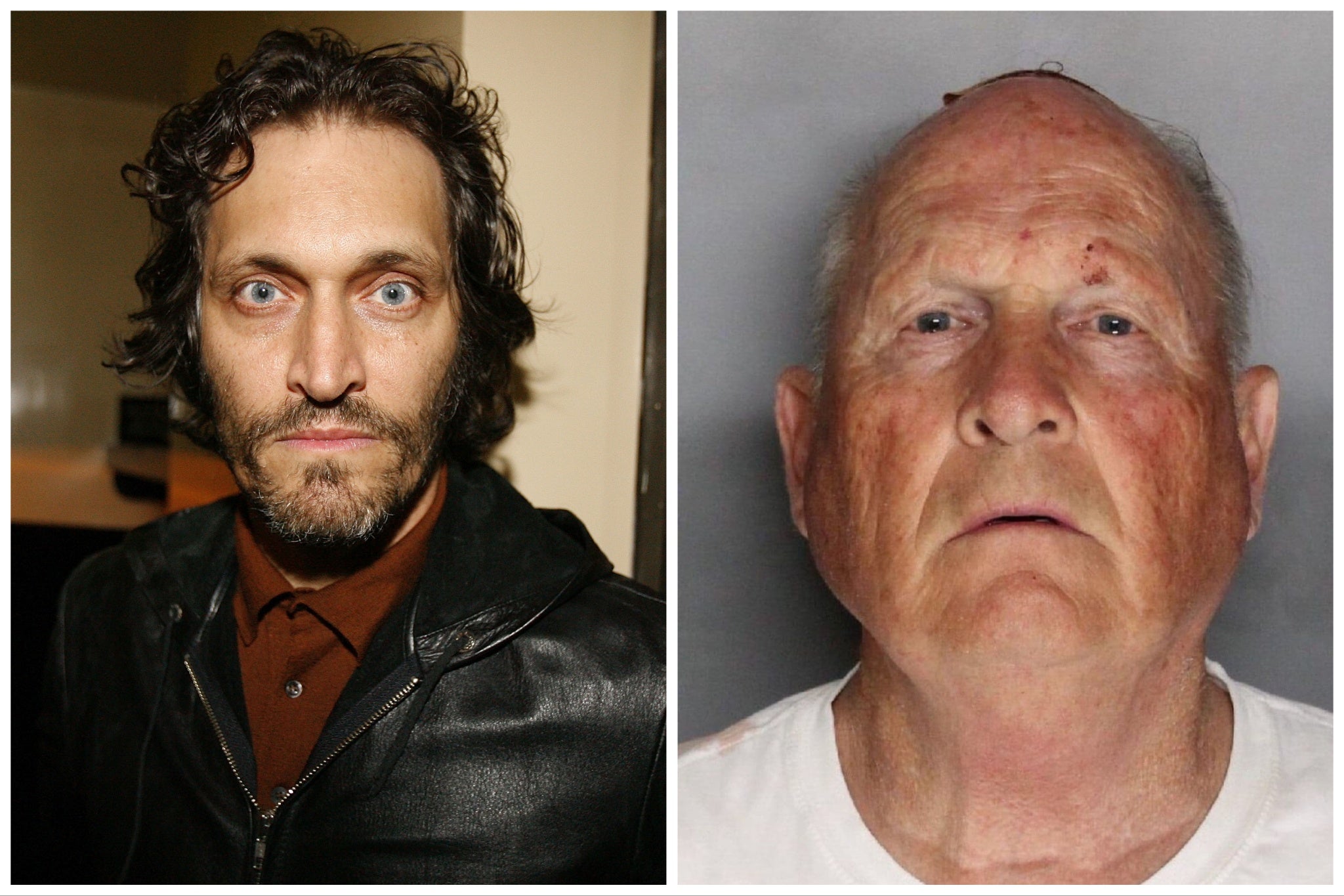 Vincent Gallo (left) and Joseph James DeAngelo, the Golden State Killer