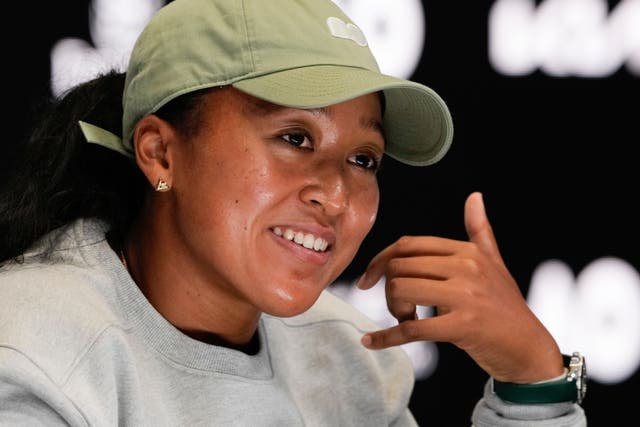 Naomi Osaka was all smiles during a press conference in Melbourne (Mark Baker/AP)