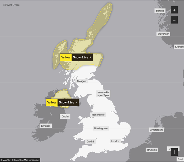 UK weather: Snow and ice warnings this weekend as Arctic air sees ...