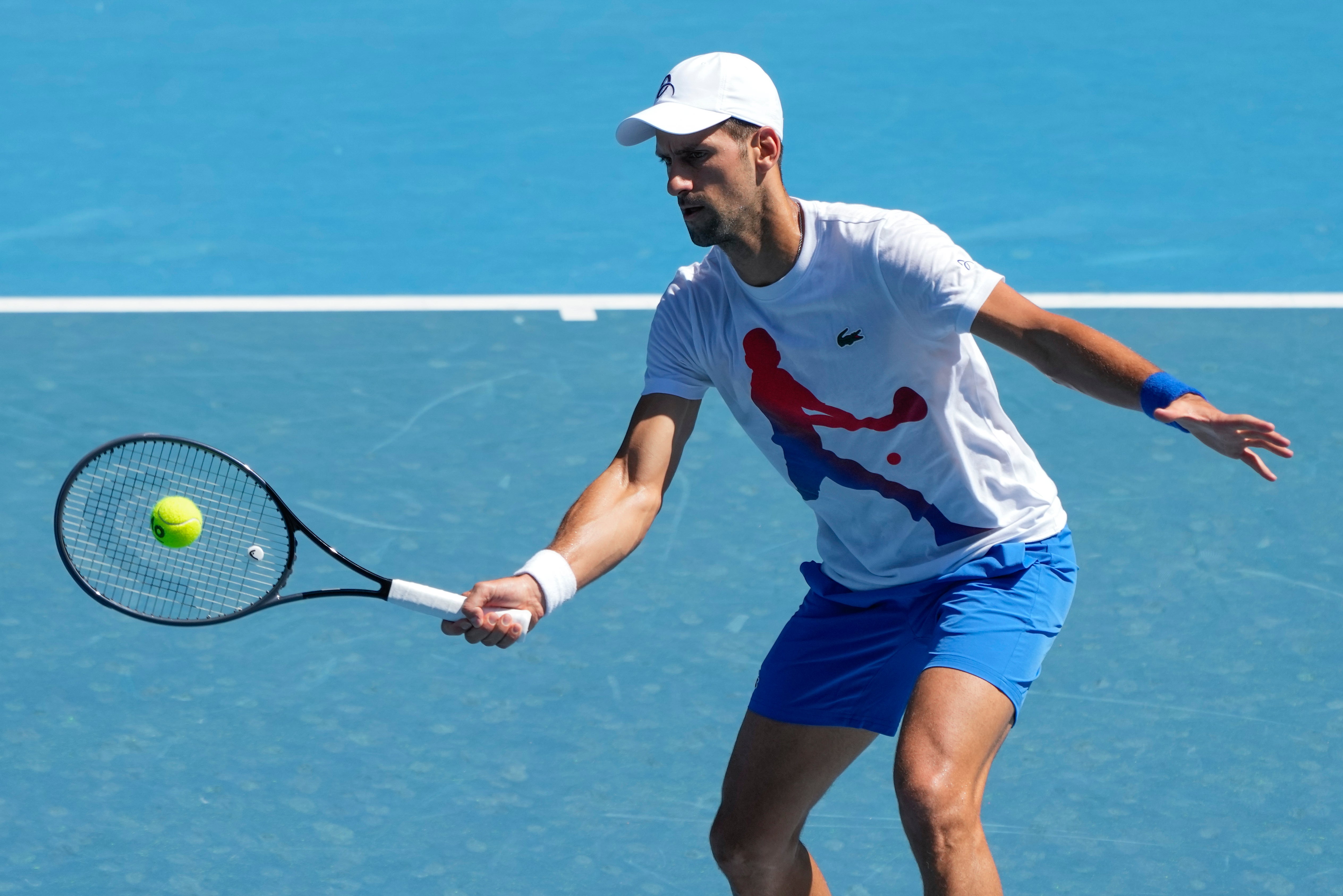 Djokovic is practising well and appears to have shaken off a wrist injury ahead of the Australian Open