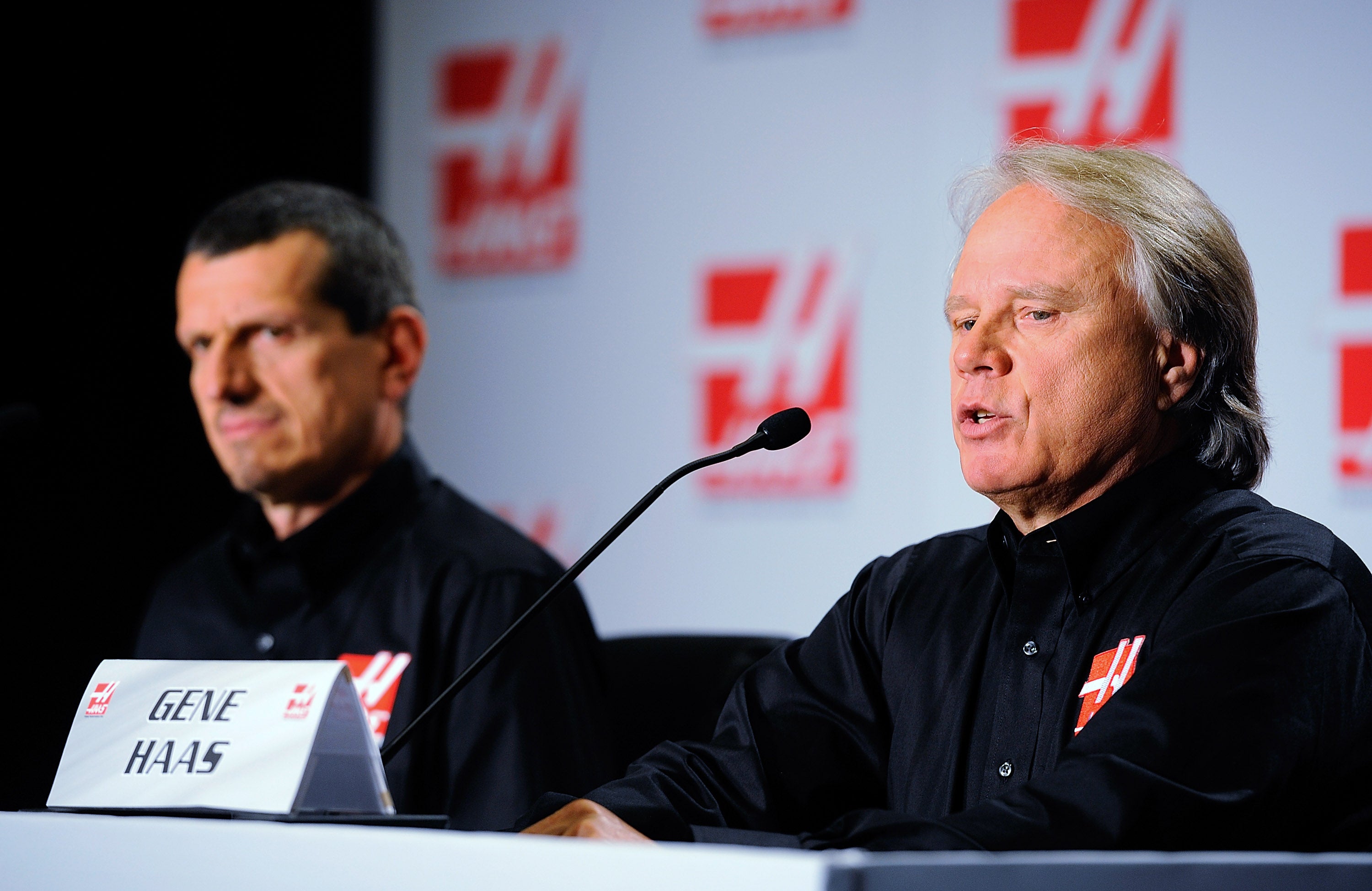 Gene Haas (right) parted ways with Guenther Steiner earlier this week