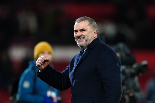Ange Postecoglou has insisted Tottenham are in the Premier League title race (Nick Potts/PA)