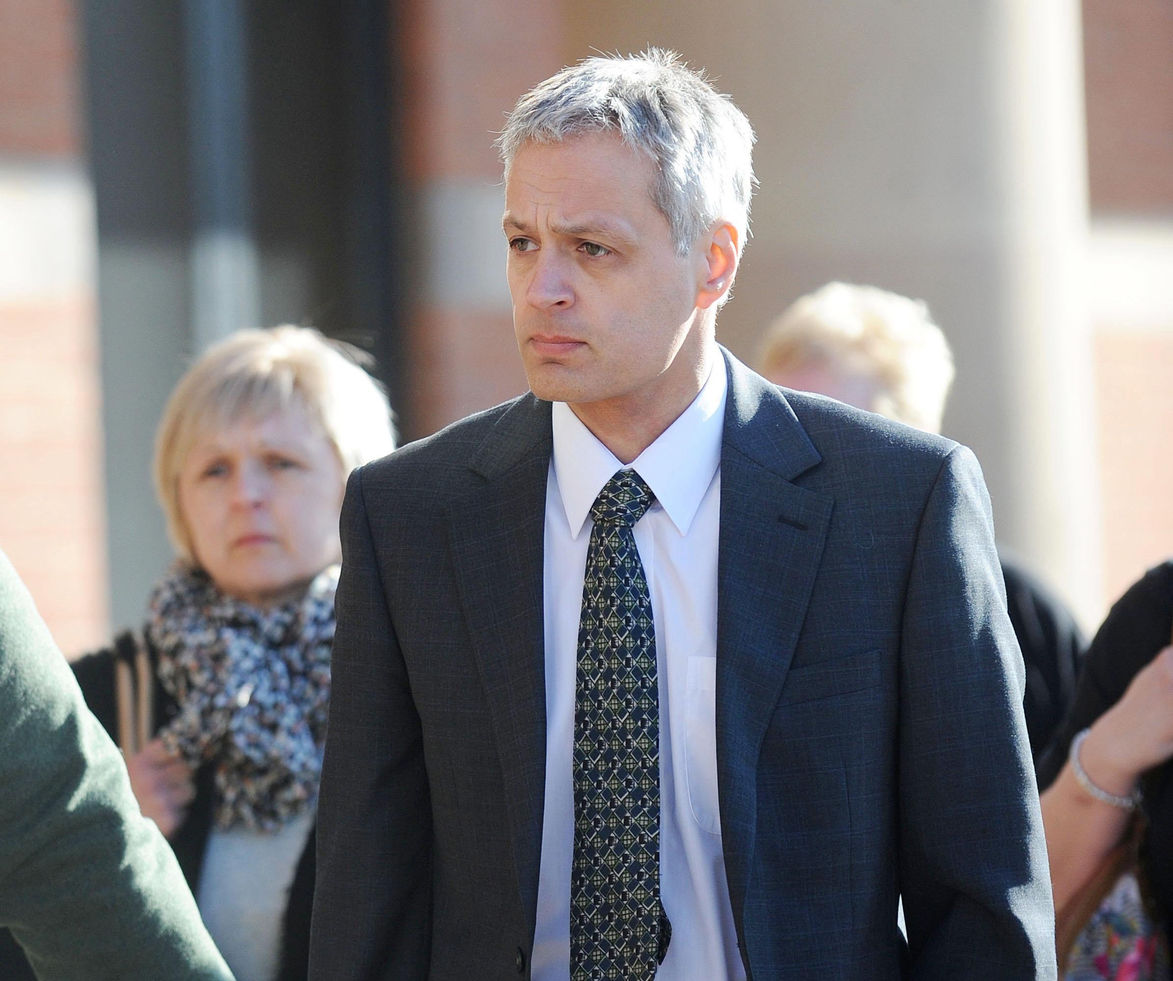 Robin Garbutt arrives at Teesside Crown Court, Middlesbrough, for the start of his trial where he is accused of murdering his postmistress wife, Diana