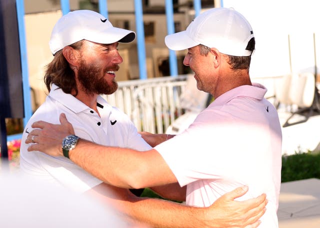 <p>Tommy Fleetwood and Rory McIlroy were Ryder Cup team-mates but are now competitors in Dubai </p>