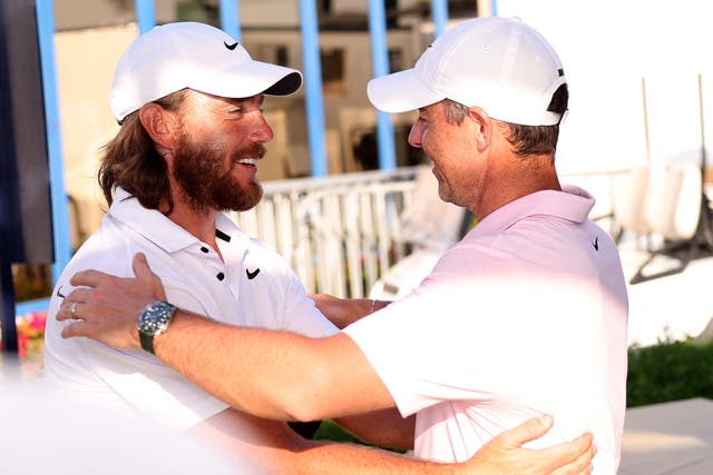 <p>Tommy Fleetwood and Rory McIlroy were Ryder Cup team-mates but are now competitors in Dubai </p>