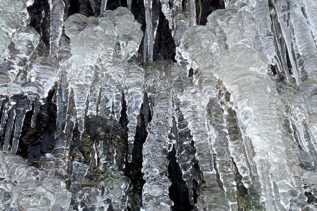 Ice formations on the Cooley mountains in County Louth (Niall Carson/PA)