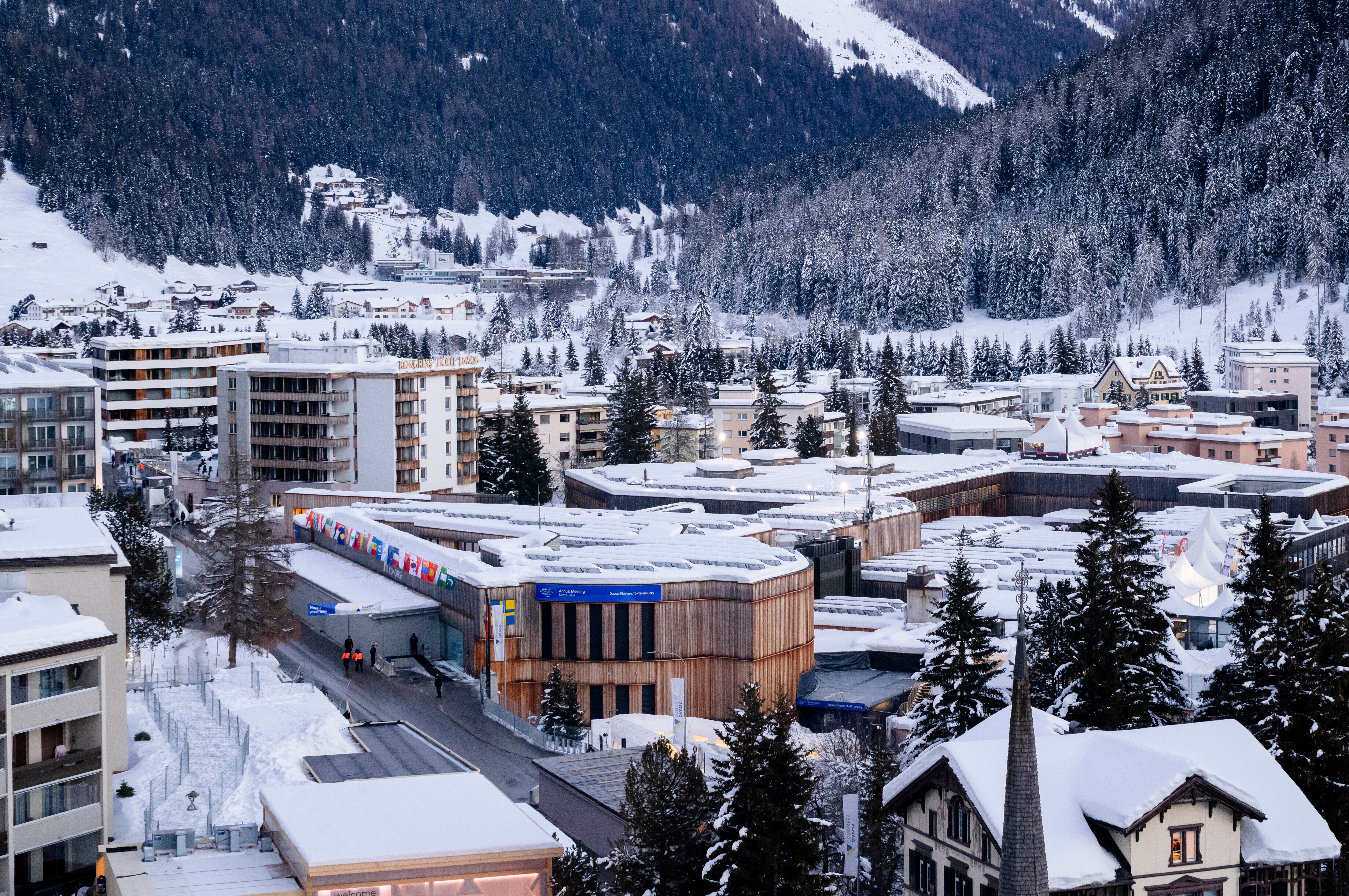 Icy reception: snow covers Davos as the global economy’s big players meet