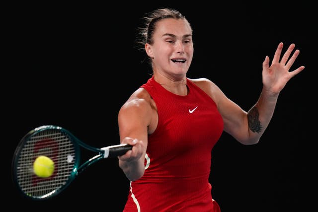 Aryna Sabalenka was not detained for long (Andy Wong/AP)