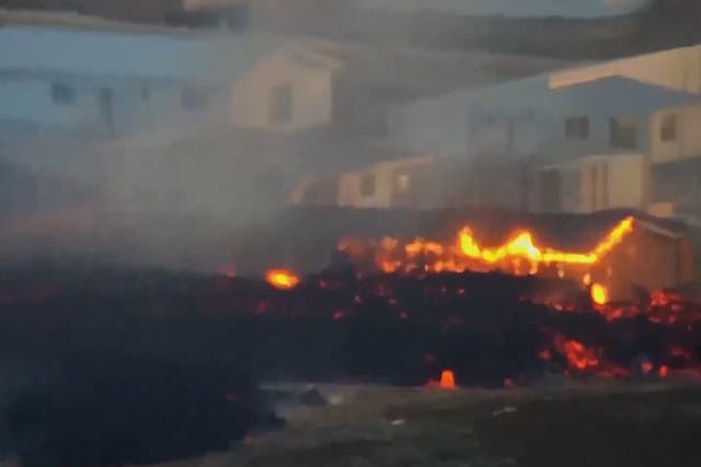 <p>Buildings in Iceland's Grindavik go up in flames as volcano's lava reaches town</p>