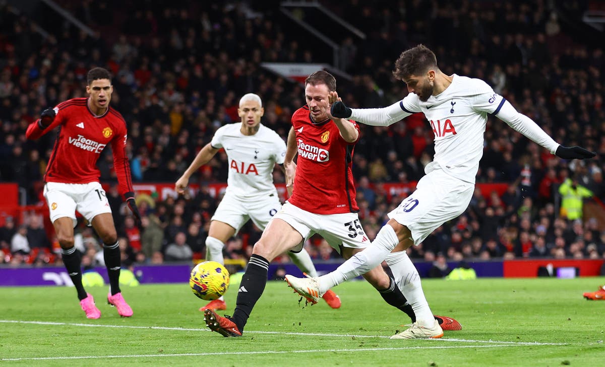 Which channel is showing tottenham vs top man utd