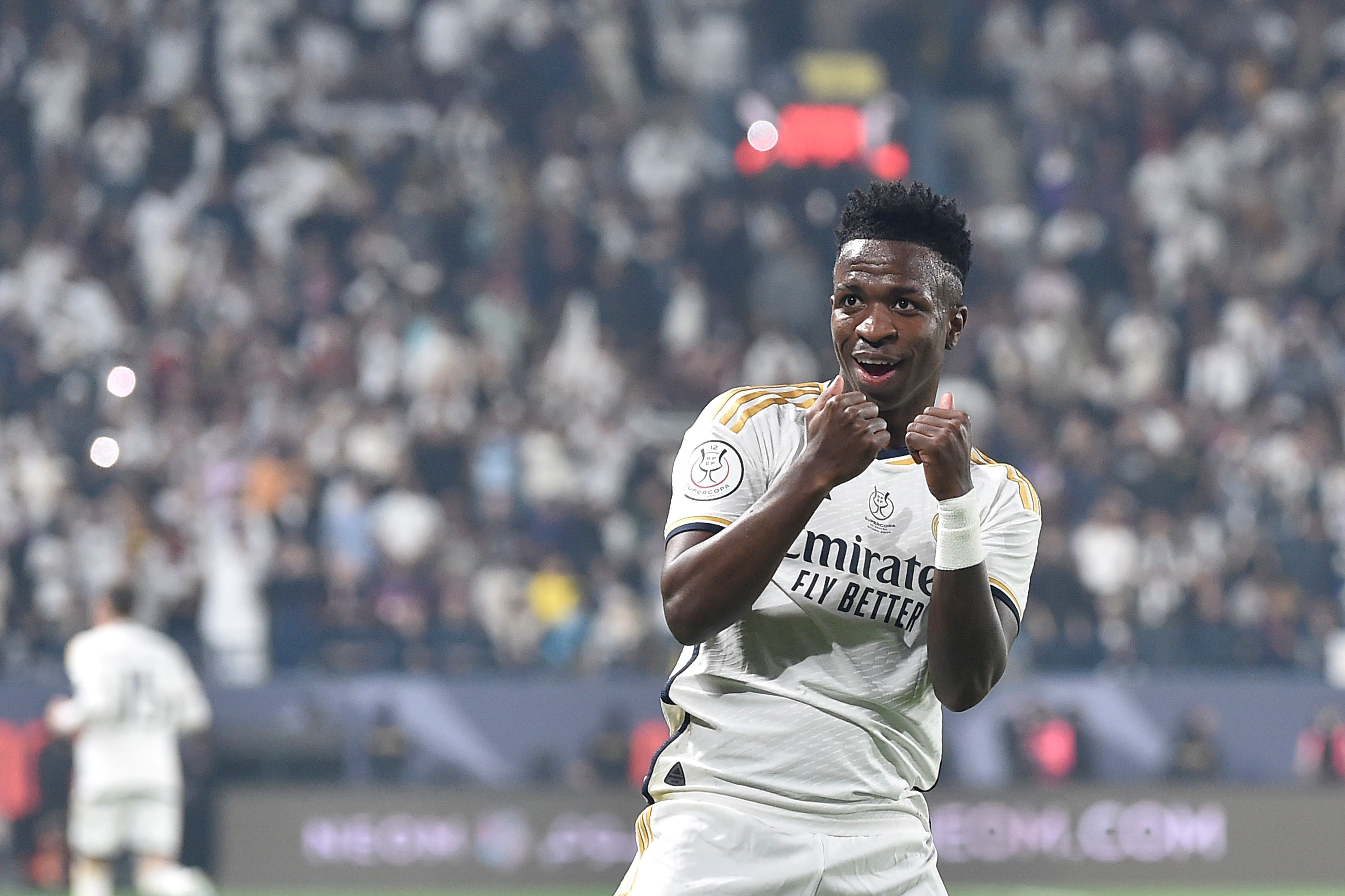Vinicius Junior lifted Real Madrid to victory (AP)