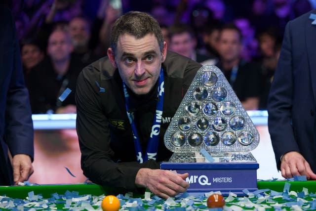 <p>Ronnie O’Sullivan claimed a record-extending eighth Masters title on Sunday night </p>