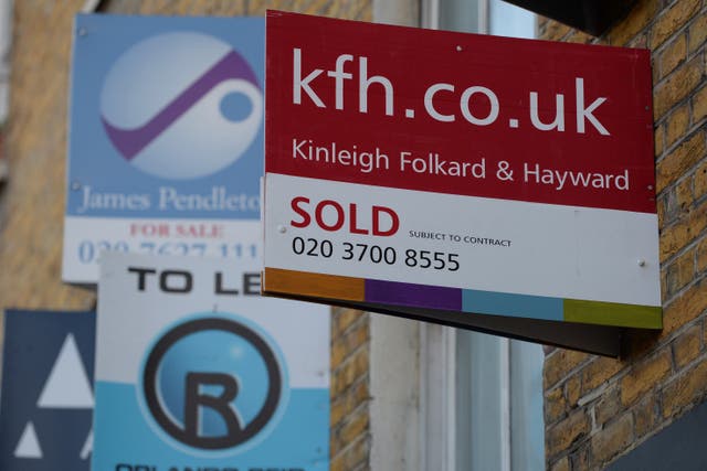 The average price tag on a home jumped by around £4,500 month-on-month in January, according to Rightmove (Anthony Devlin/PA)