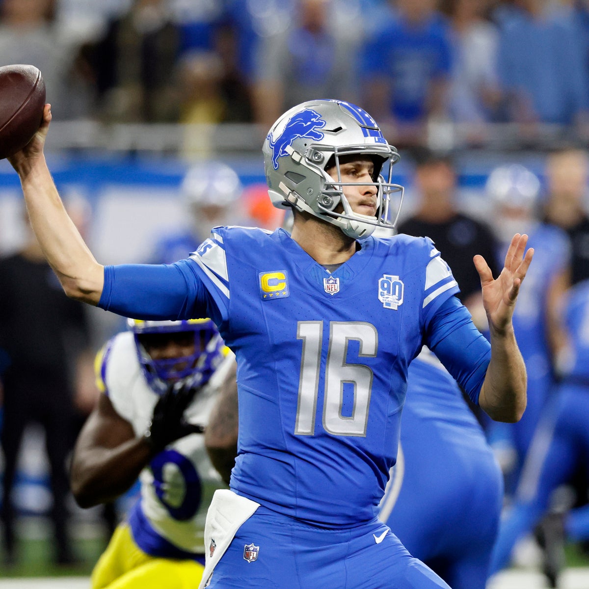 Jared Goff leads Lions to first playoff win in 32 years, 24-23 over Matthew Stafford and the Rams | The Independent